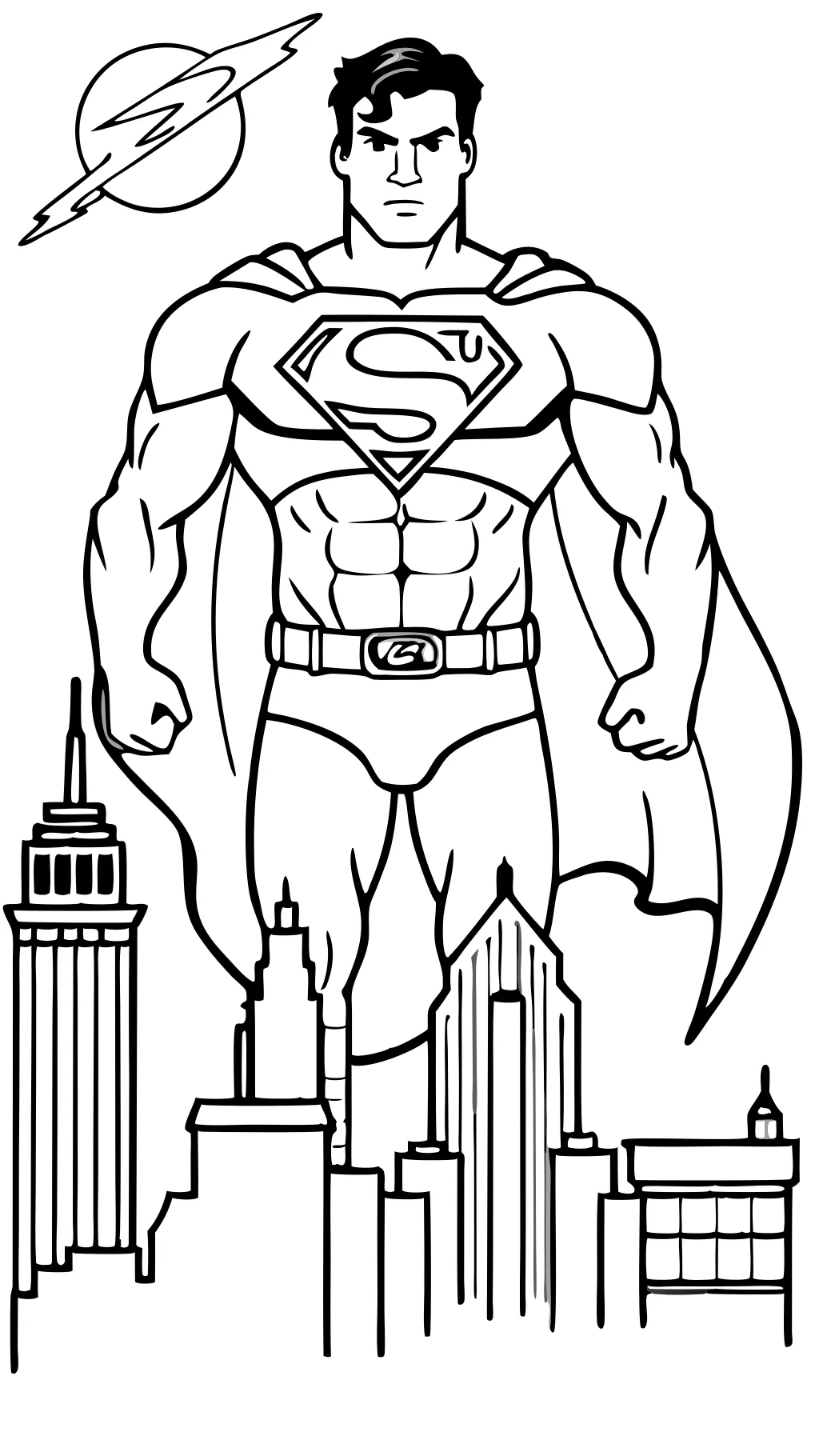 Páginas para colorear de Superman imprimes